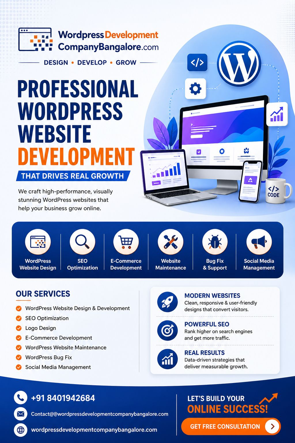 WordPress Website Development Company In Bangalore "wordpressdevelopmentcompanybangalore.com"