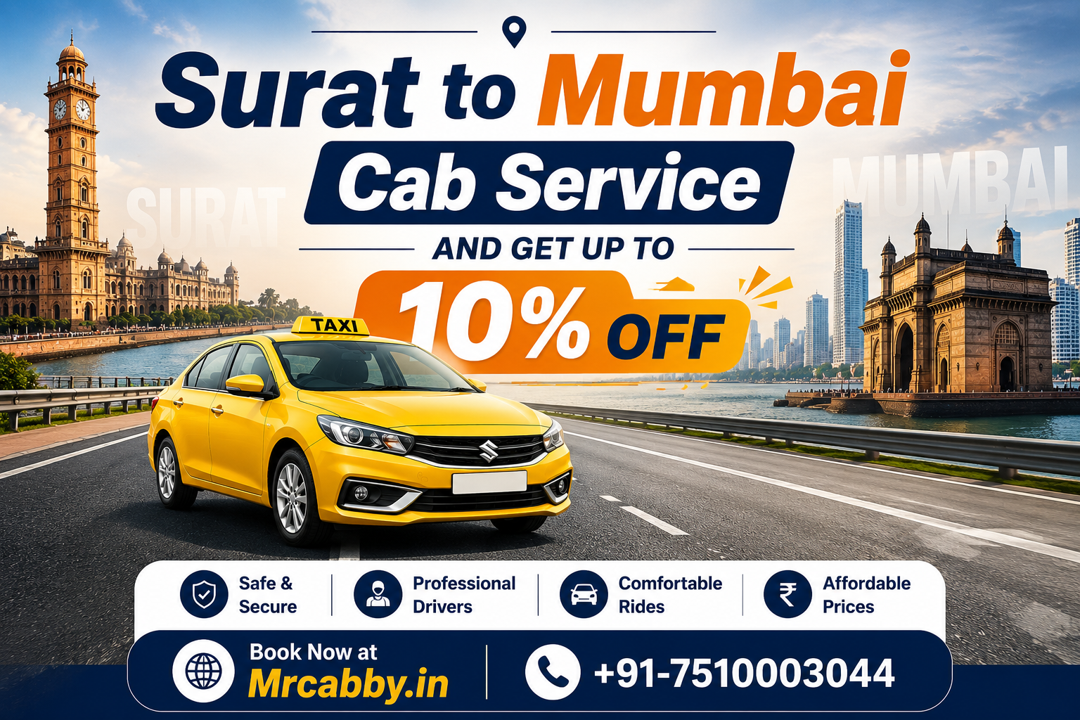 Surat to Mumbai Cab Fare, Distance & Travel Guide 2026 Journey