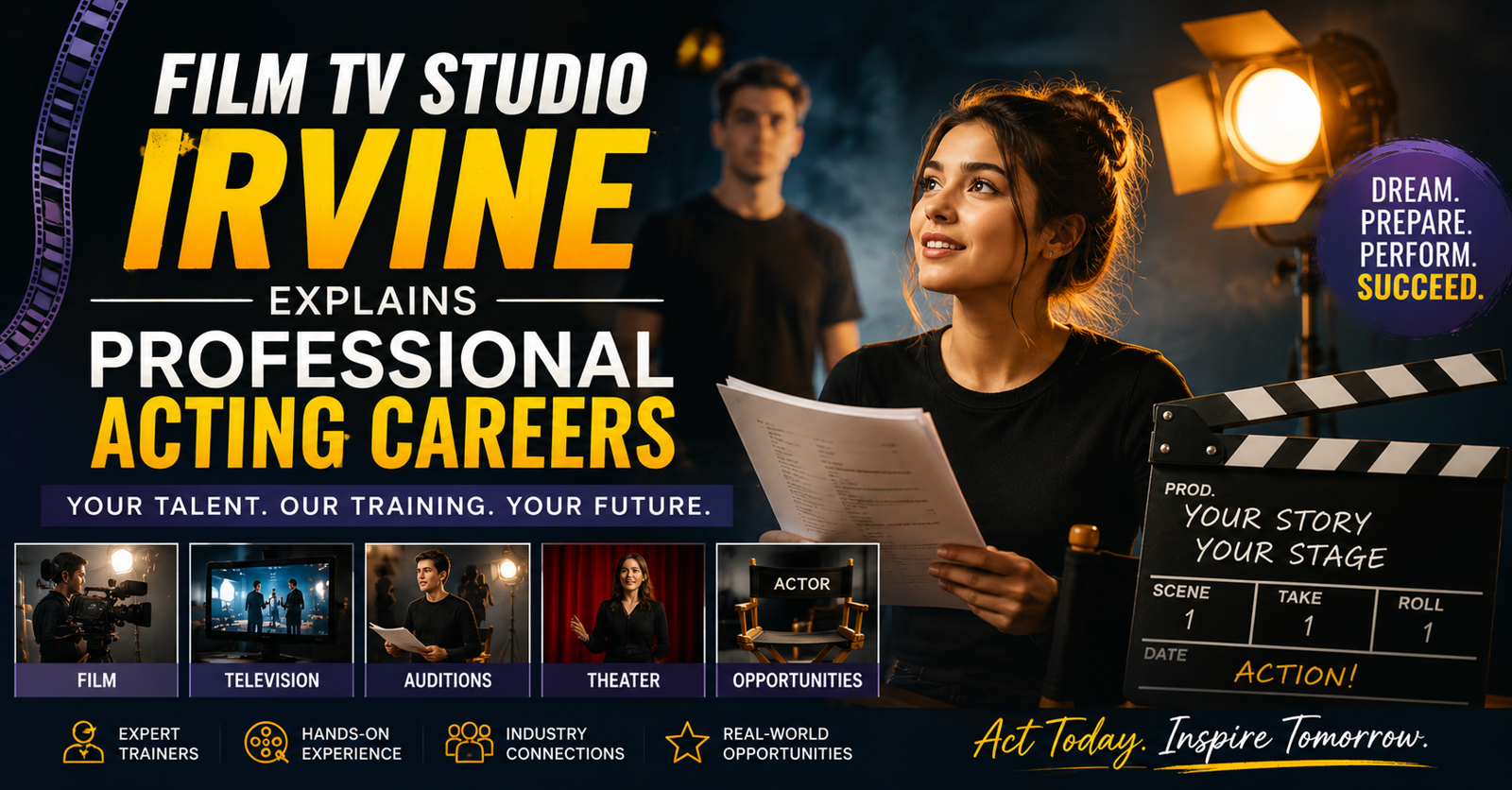 Film TV Studio Irvine Explains Professional Acting Careers