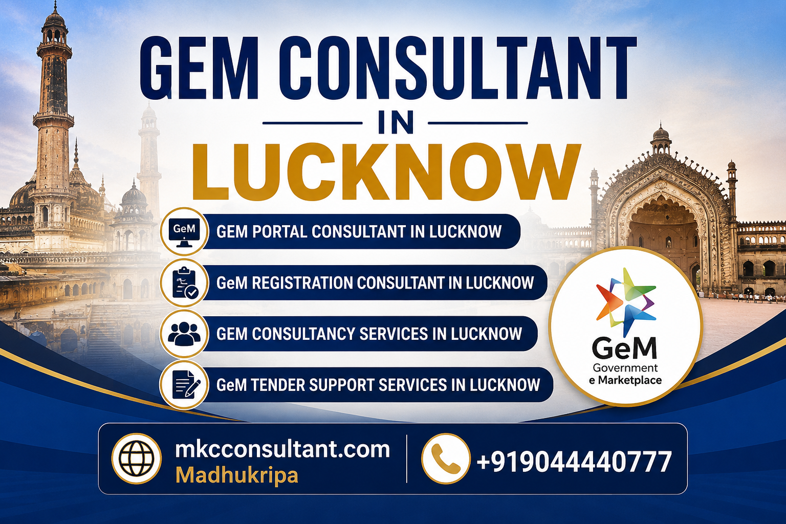 Affordable GEM Consultancy Services in Lucknow for Registration & Tenders
