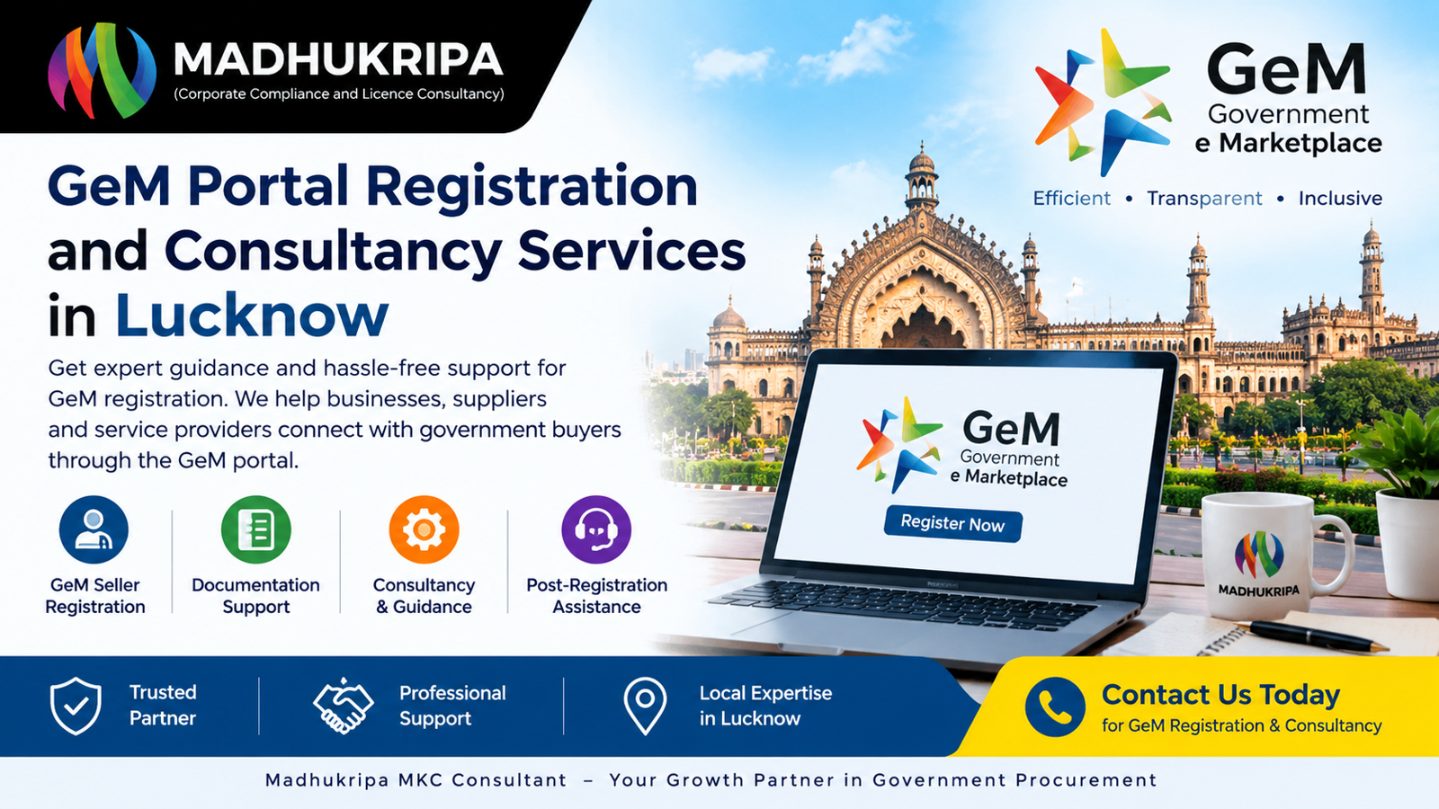 GeM Portal Registration and Consultancy Services in Lucknow