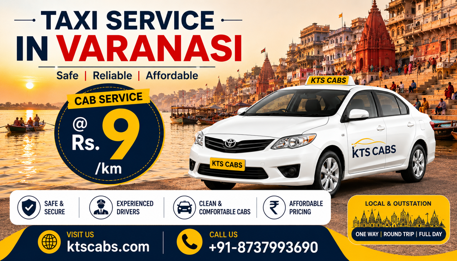 Varanasi Taxi Service for Tourists and Locals with Complete Ride
