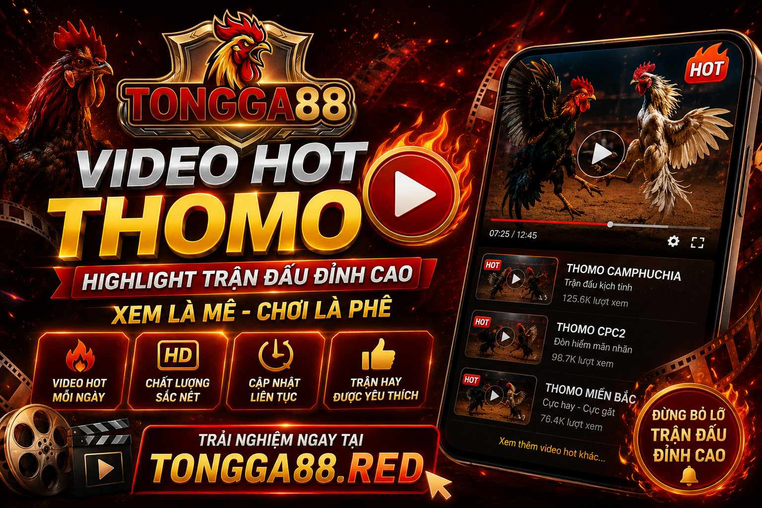 Video Hot Thomo Trên TỔNG GÀ 88 Và Xu Hướng Xem Đá Gà Trực Tiếp Trên Mobile