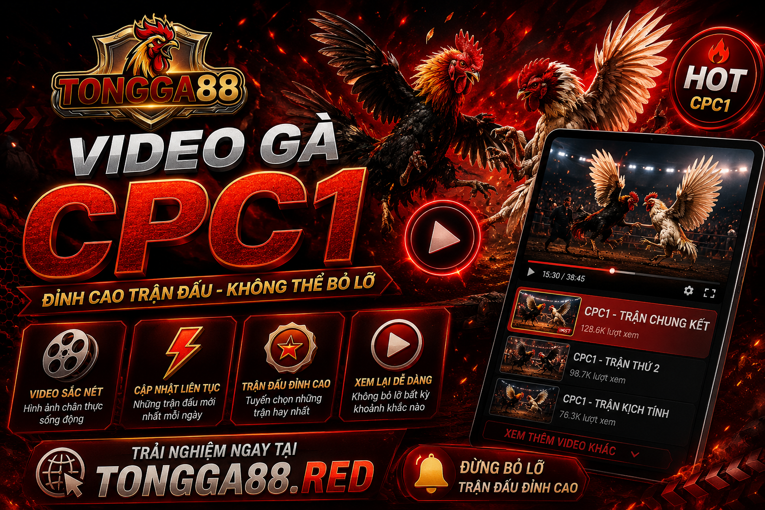 Video Gà CPC1 Trên TỔNG GÀ 88 Và Xu Hướng Xem Đá Gà Trực Tiếp Trên Mobile