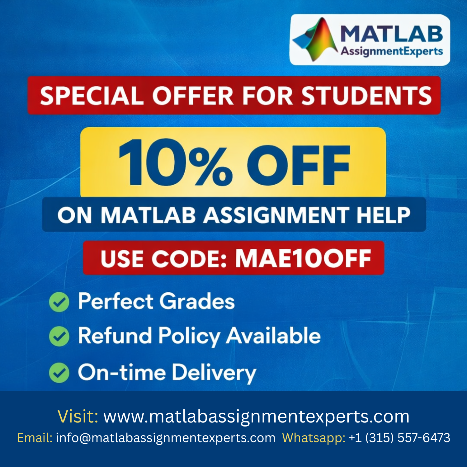 🚀 Unlock 10% OFF on MATLAB Assignments – Limited Time Offer! 🚀