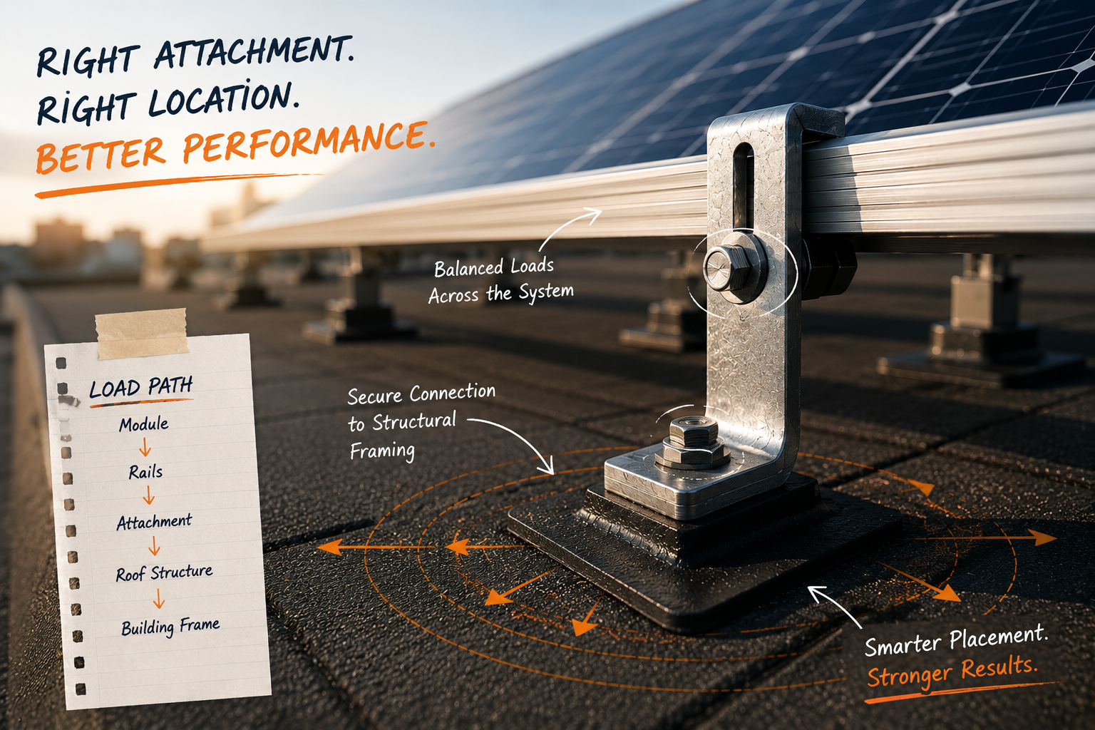 Solar Roof Attachment System: Choosing Attachment Locations for Better Load Distribution