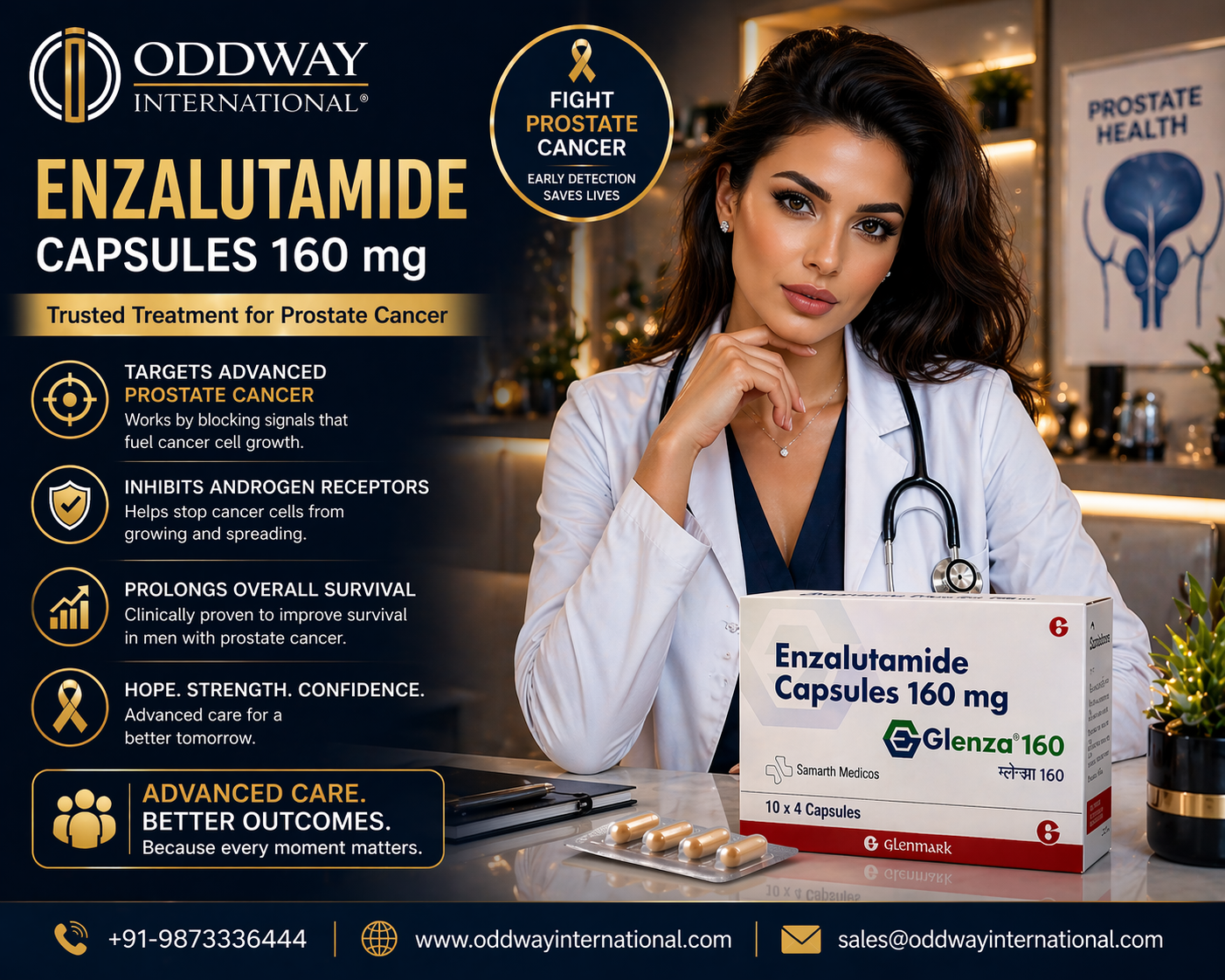 Find the generic brand enzalutamide 160 mg Price In India