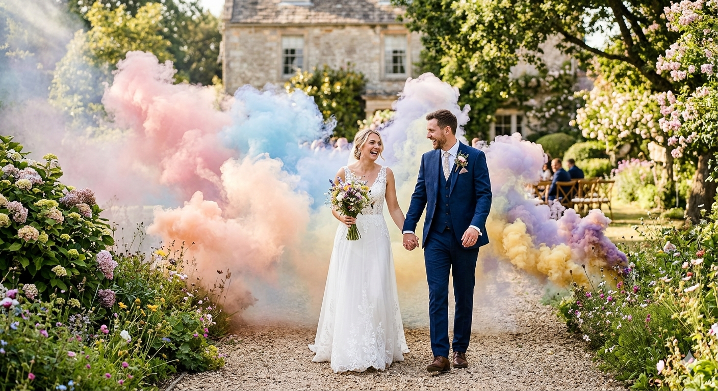 Wedding Daytime Smoke Fireworks | The Fireworks Firm