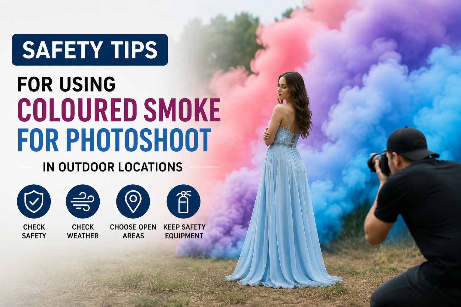 Safety Tips for Using Coloured Smoke for Photoshoot in Outdoor Locations