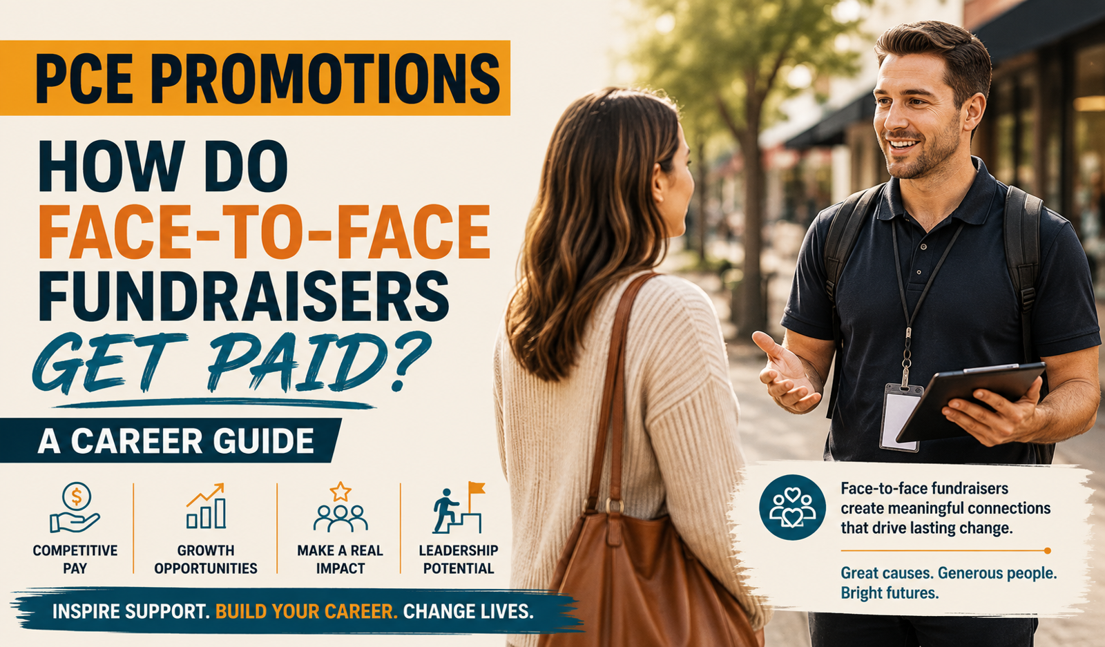 PCE Promotions How Do Face-to-Face Fundraisers Get Paid? A Career Guide