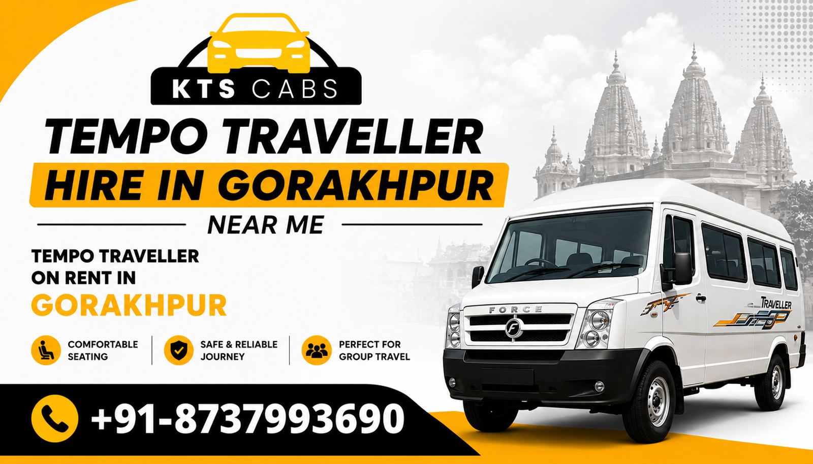 Tempo Traveller Hire in Gorakhpur for Outstation and Local Travel