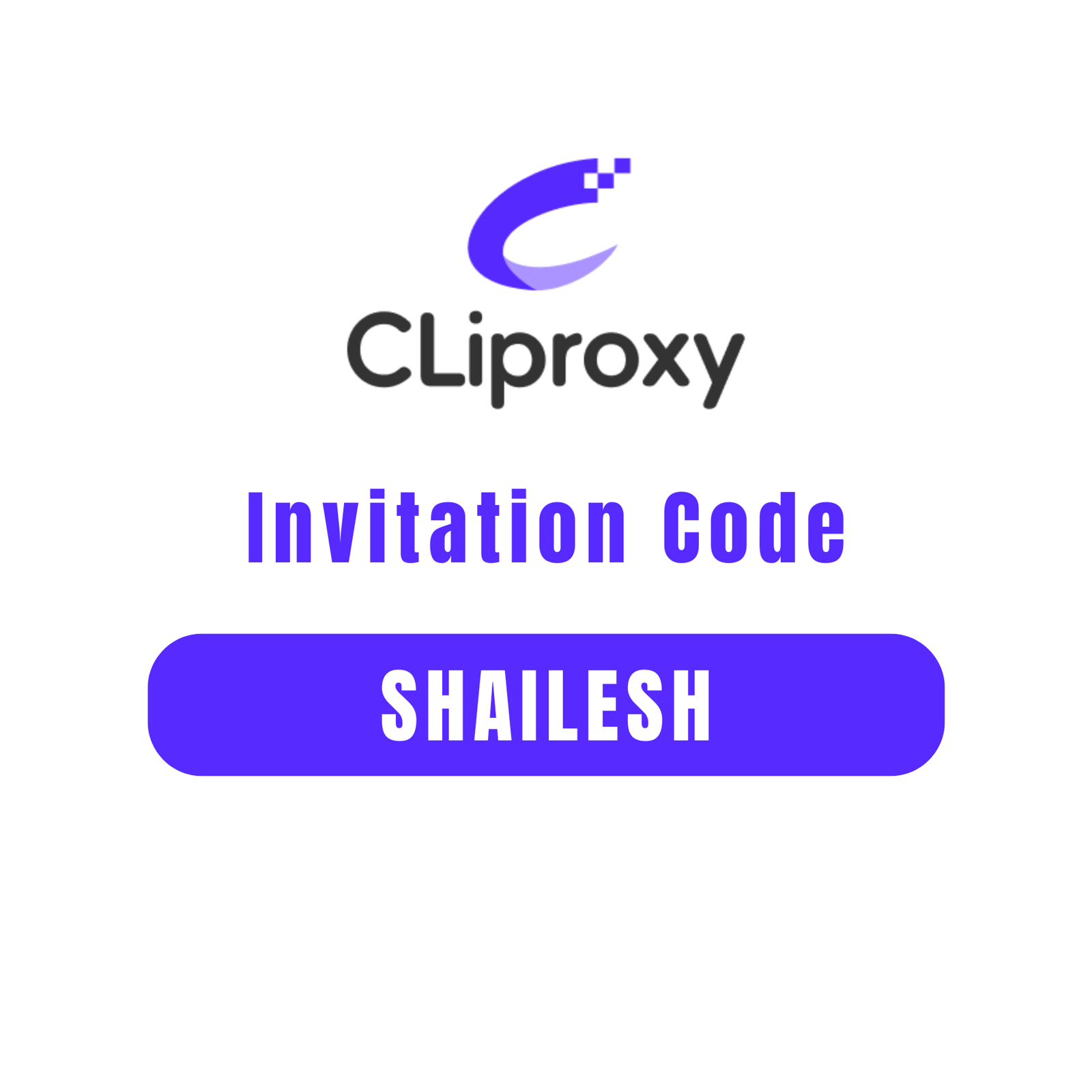 Cliproxy Invitation Code "SHAILESH" Get 20% Off On purchase