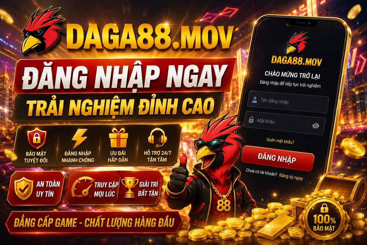 Đăng Nhập Daga88 Hỗ Trợ Trải Nghiệm Đá Gà Trực Tiếp Trên Smartphone