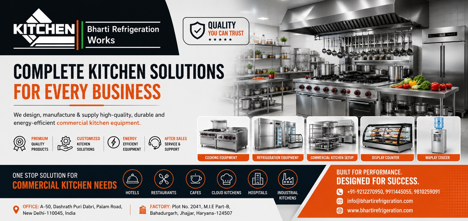 Commercial Kitchen Equipment Manufacturers from Delhi, India