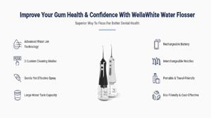 WellaWhite Water Flosser Deep Clean Your Teeth Faster with WellaWhite Water Flosser