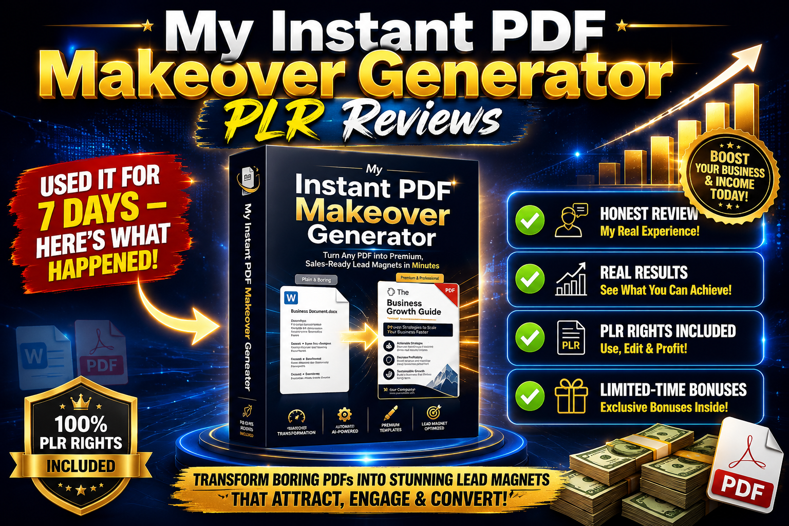 My Instant PDF Makeover Generator PLR Reviews: Can It Really Transform Old PDFs Into New Assets?