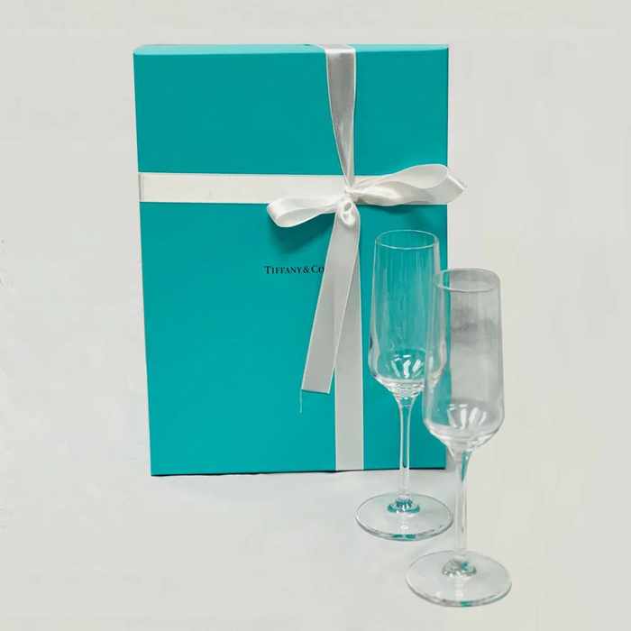 Tiffany Champagne Flutes Set of Two – Elegant Gift Idea
