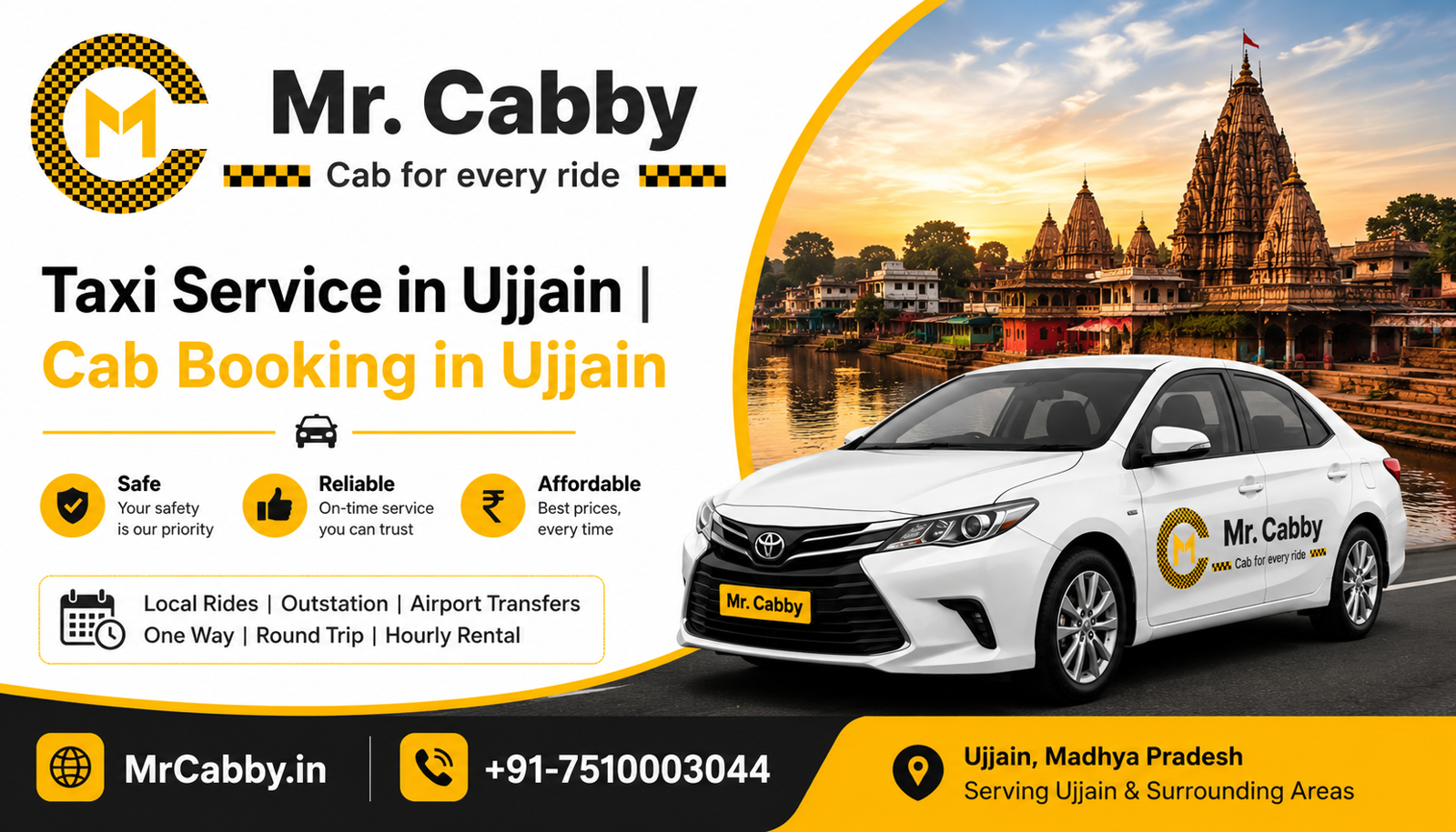 Reliable Taxi Service in Ujjain for Local & Outstation Travel