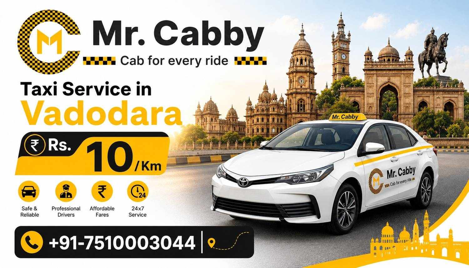 Explore Vadodara with Affordable Local and Outstation Taxi Services
