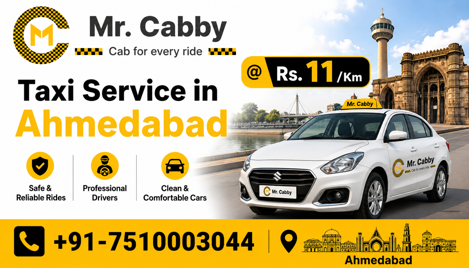 Taxi Service in Ahmedabad – Affordable, Safe & Reliable Cabs for Every Journey