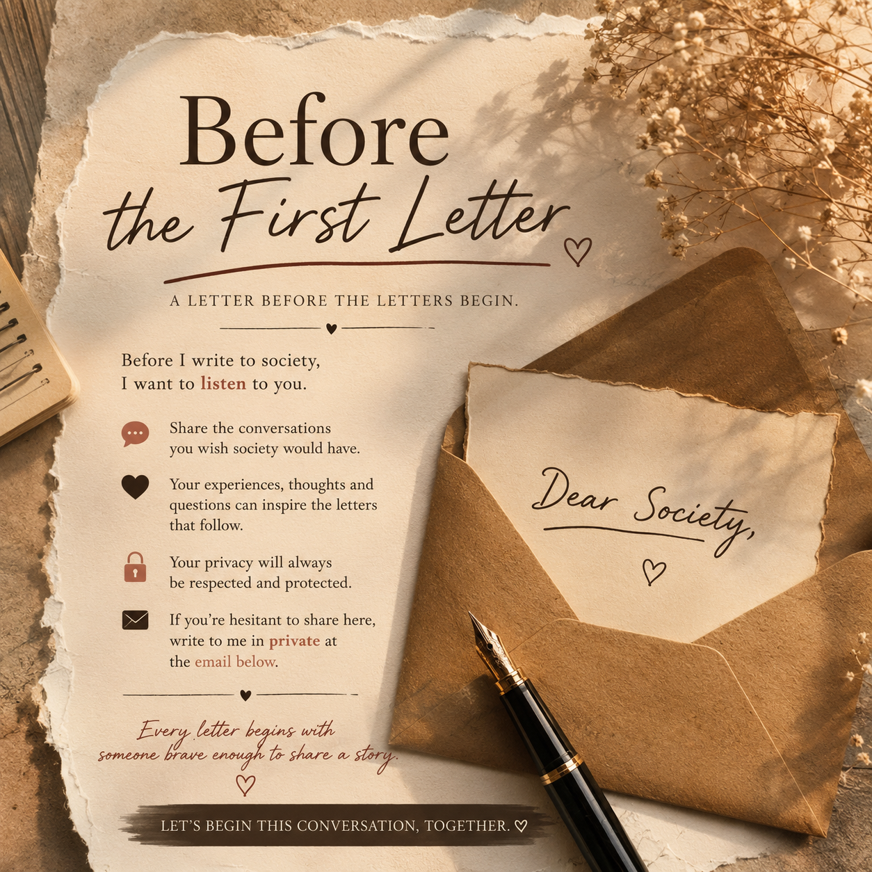 Before the first letter ✉️