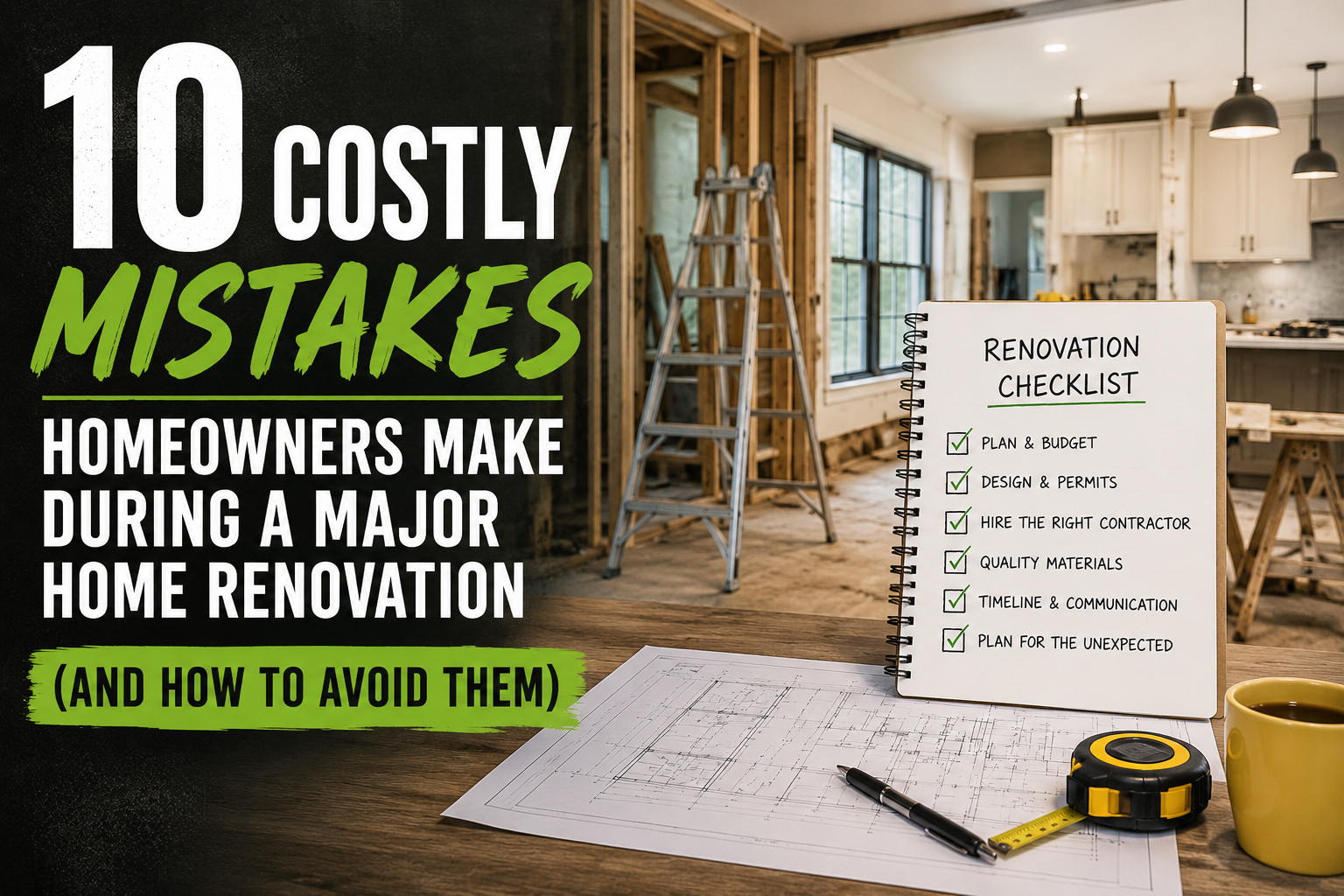 10 Costly Mistakes Homeowners Make During a Major Home Renovation (And How to Avoid Them)