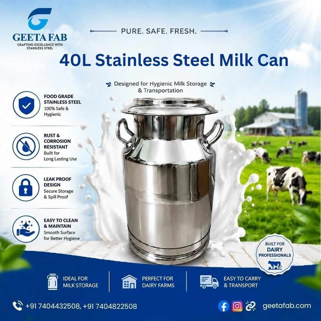 Stainless Steel Milk Can: Manufacturers 5L,10L, 20L, 25L and 40 liters