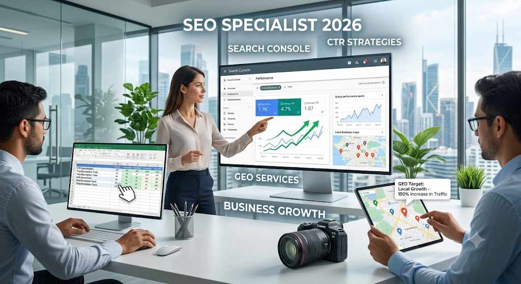 SEO Specialist 2026: How Search Console, CTR Strategies, and GEO Services Drive Modern Business Growth