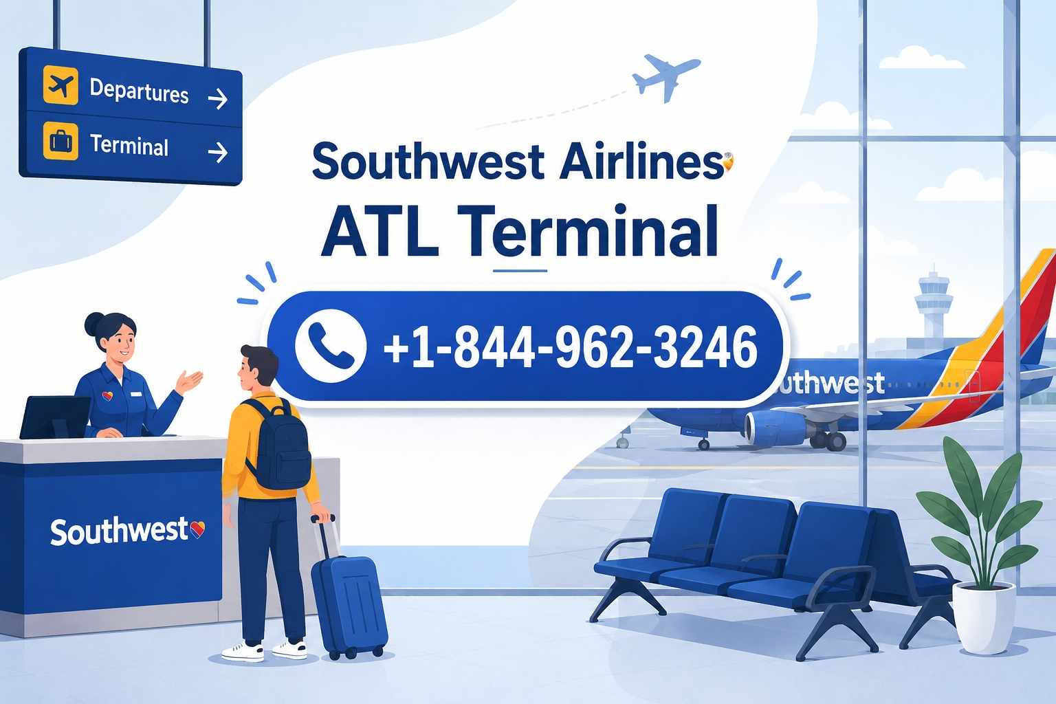 +1-844-962-3246 Southwest Airlines ATL Terminal