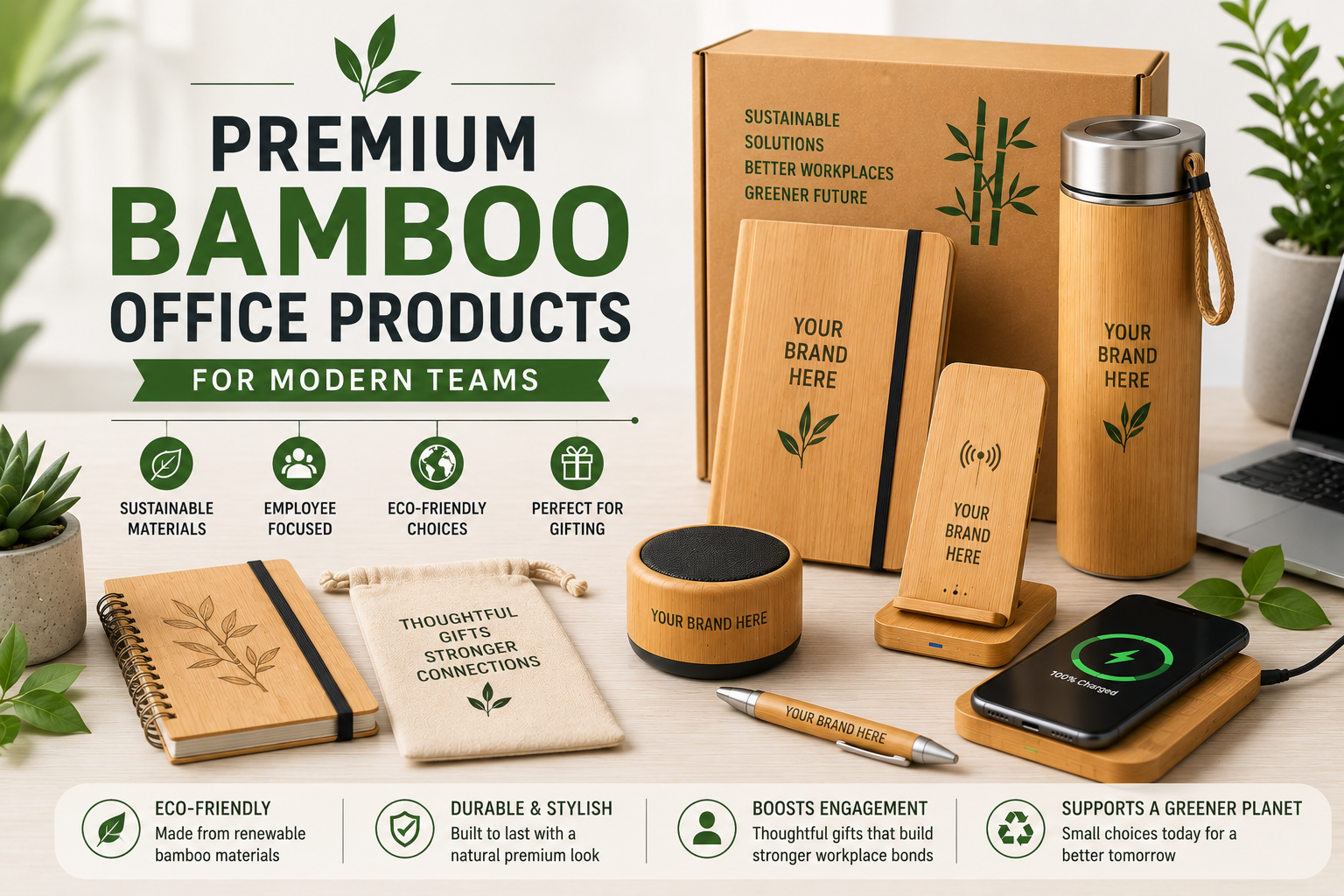Premium Bamboo Office Products for Modern Teams