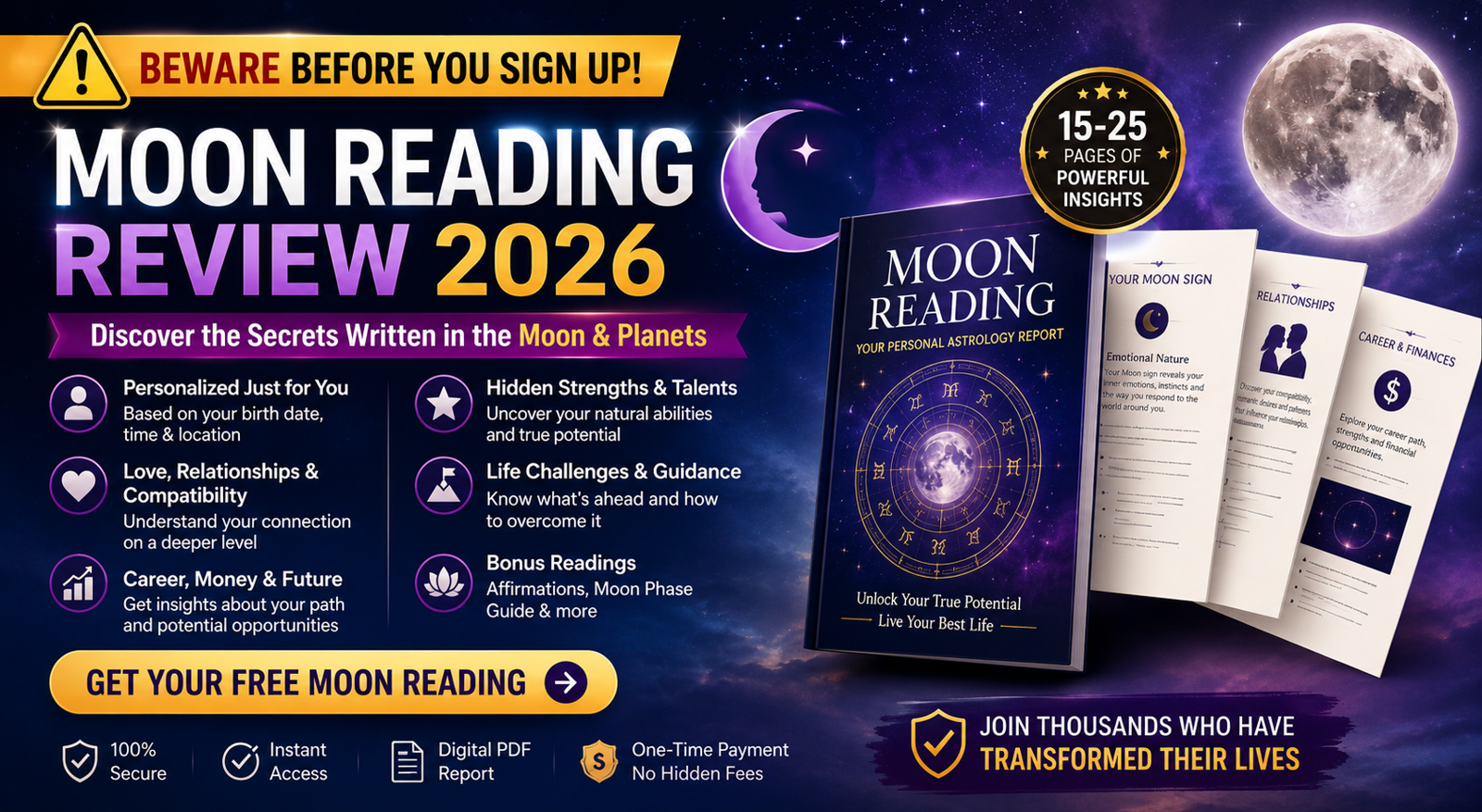 Moon Reading Reviews 2026: Can Your Birth Chart Reveal Hidden Life Patterns?