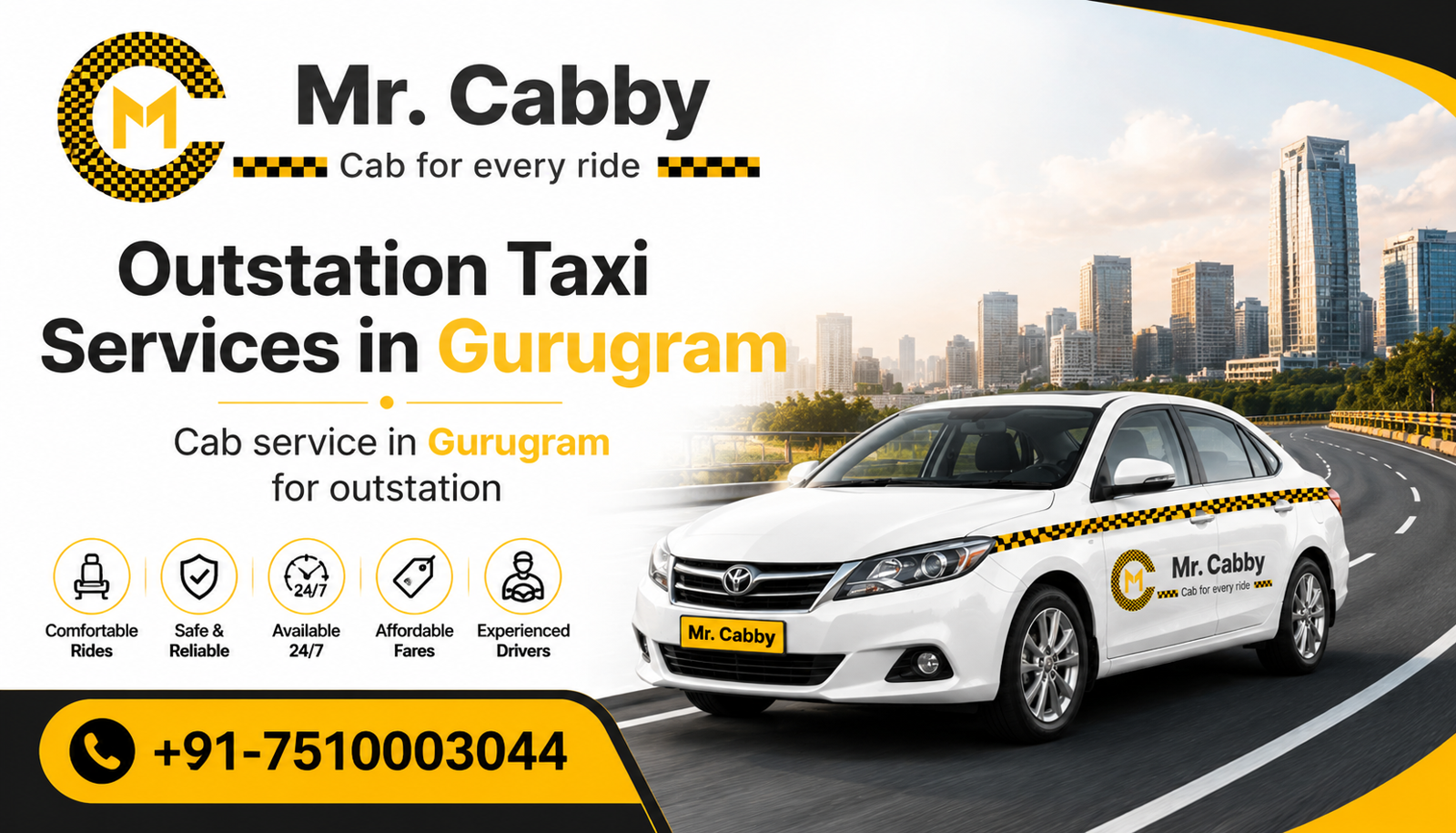 Experience Comfortable Ride with MrCabbby Taxi Services in Gurugram