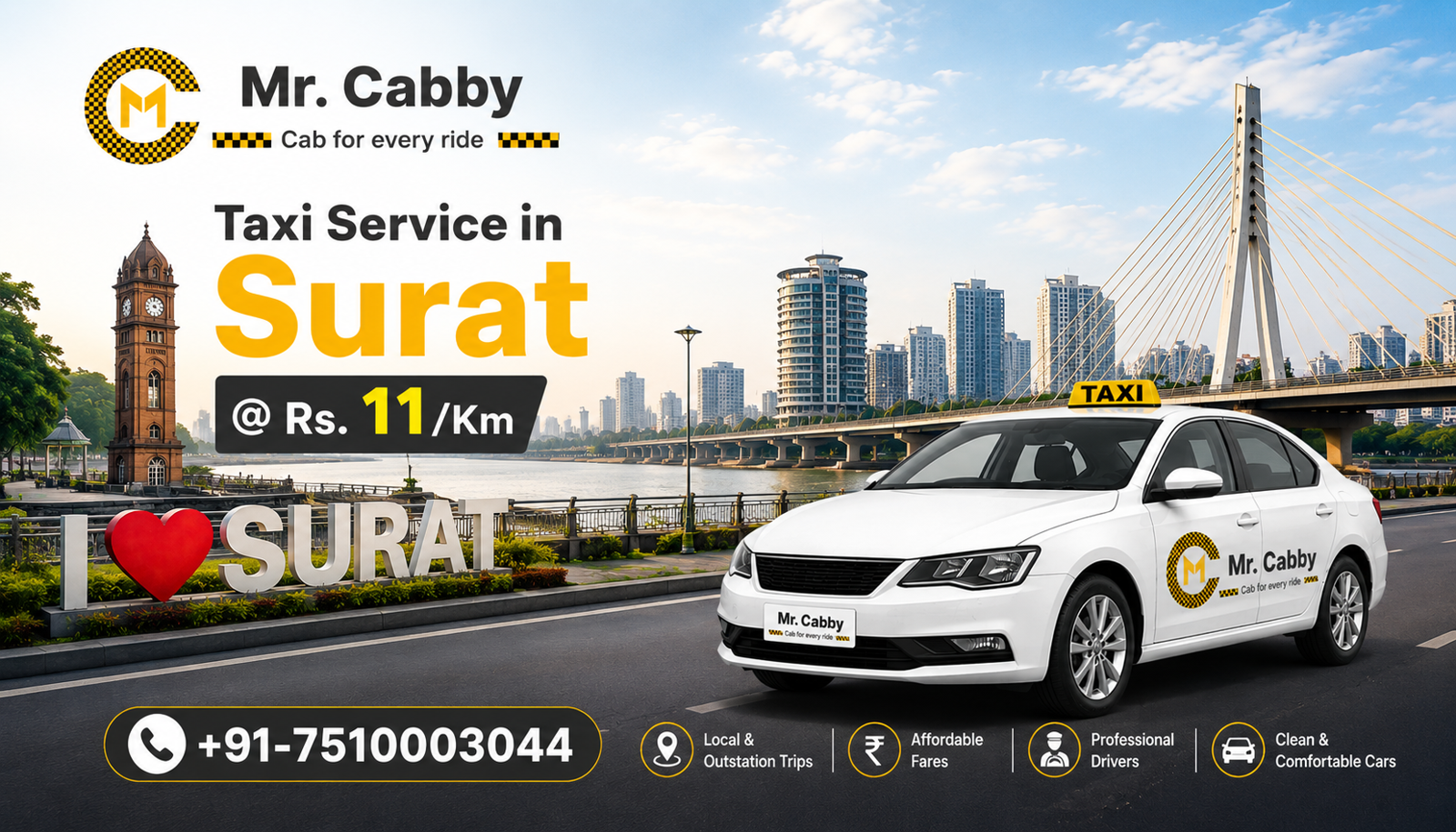 Explore Surat Comfortably with Local and Outstation Taxi Services