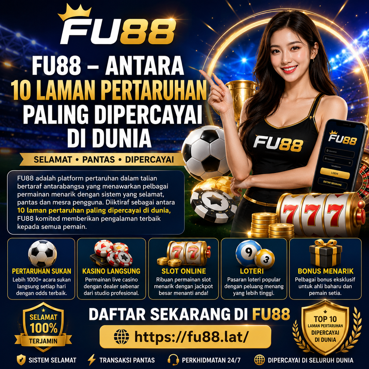 FU88 — Antara 10 Laman Pertaruhan Paling Dipercayai di Dunia
