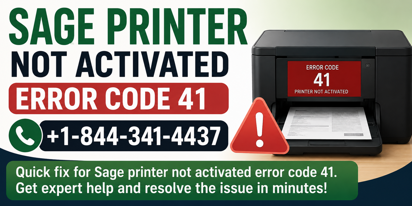 How to Fix Sage Printer Not Activated Error Code 41 Quickly? {Issue Resolved}