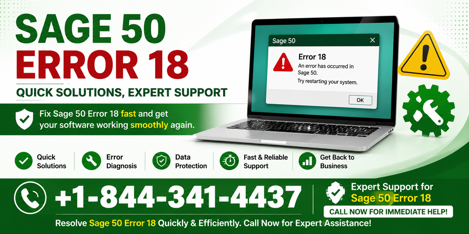 +1-844-341-4437 What Causes Sage 50 Error 18 and How Can You Resolve It Successfully?