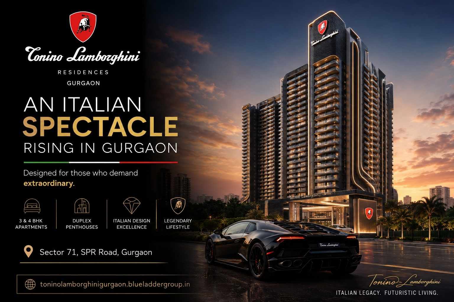 Tonino Lamborghini Residences – A New Benchmark of Luxury Living in Gurgaon