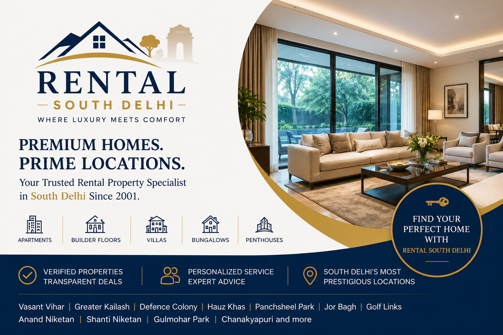 Luxury Apartments in South Delhi for Expats and Corporate Professionals