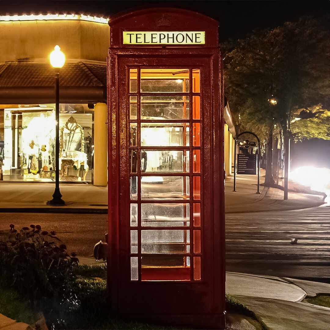 Antique Outdoor Telephone Booth