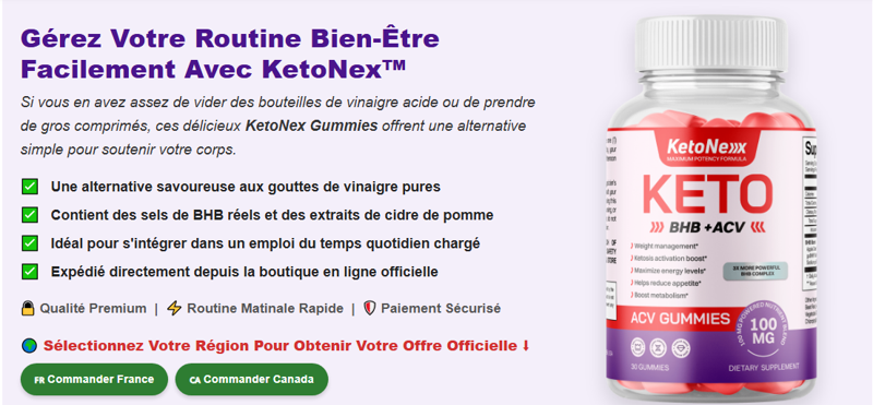KetoNex Keto BHB+ ACV Gummies