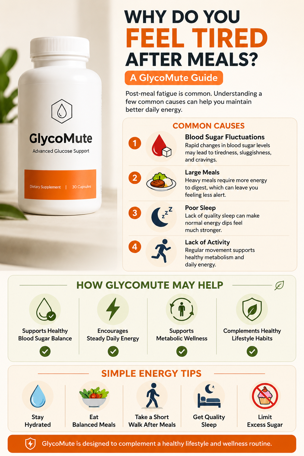Why Do You Feel Tired After Meals? A GlycoMute Guide