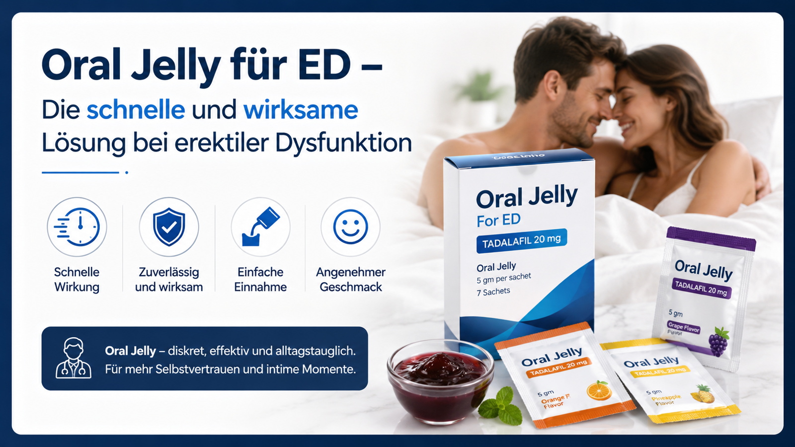 Oral Jelly für ED – Die schnelle und wirksame Lösung bei erektiler Dysfunktion