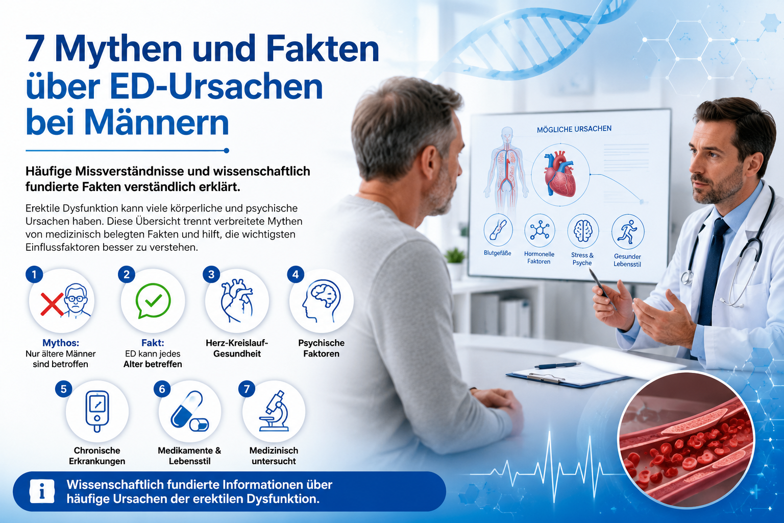 7 Mythen und Fakten über ED Ursachen bei Männern