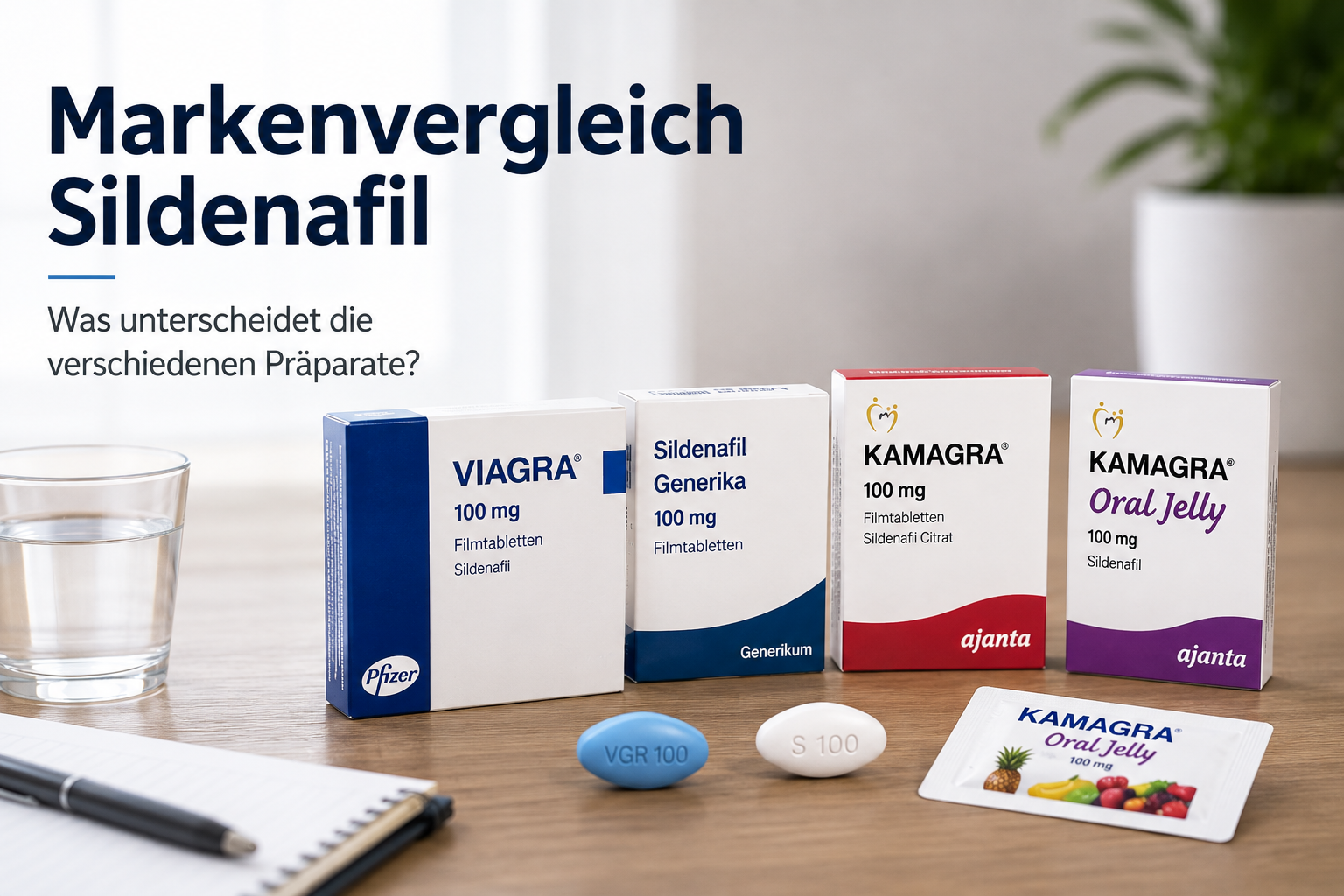 Markenvergleich Sildenafil: Was unterscheidet die verschiedenen Präparate?
