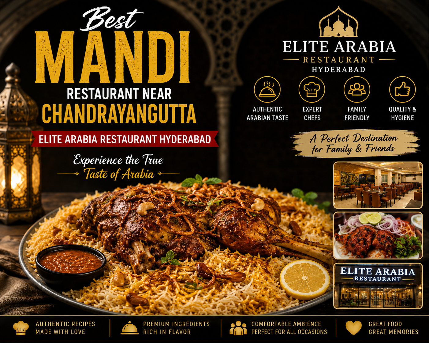 Best Mandi Restaurant Near Chandrayangutta | Elite Arabia Restaurant Hyderabad