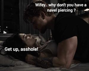 "Get up, asshole!"