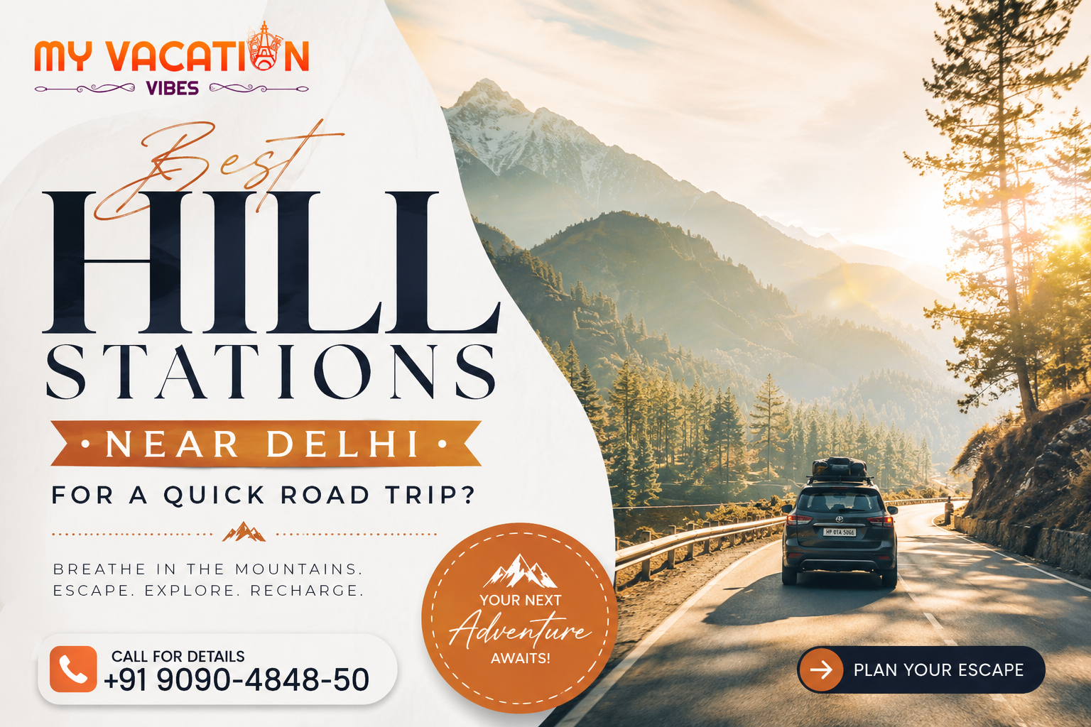 Best Hill Stations Near Delhi for a Quick Road Trip?