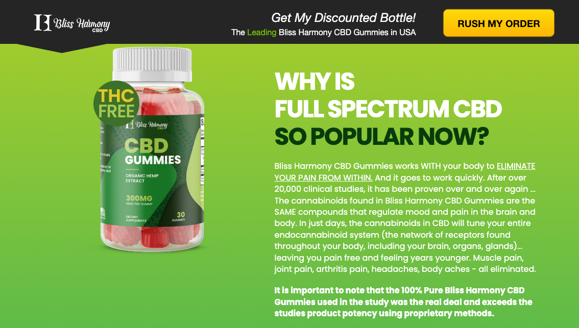 Bliss Harmony CBD Gummies USA Official Review and Maximum Price Guide