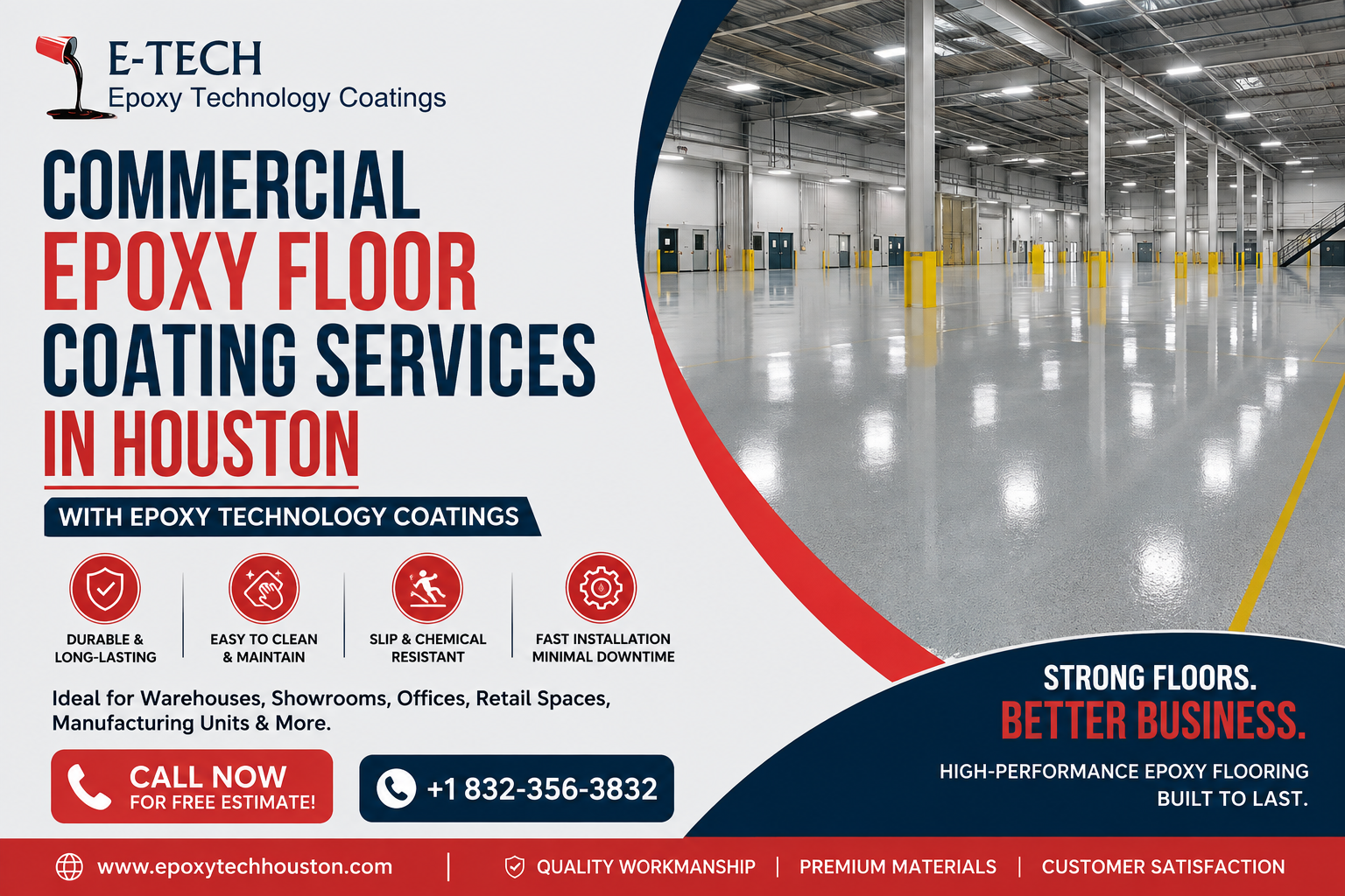 Commercial Epoxy Floor Coating Services in Houston - Epoxy Technology Coatings