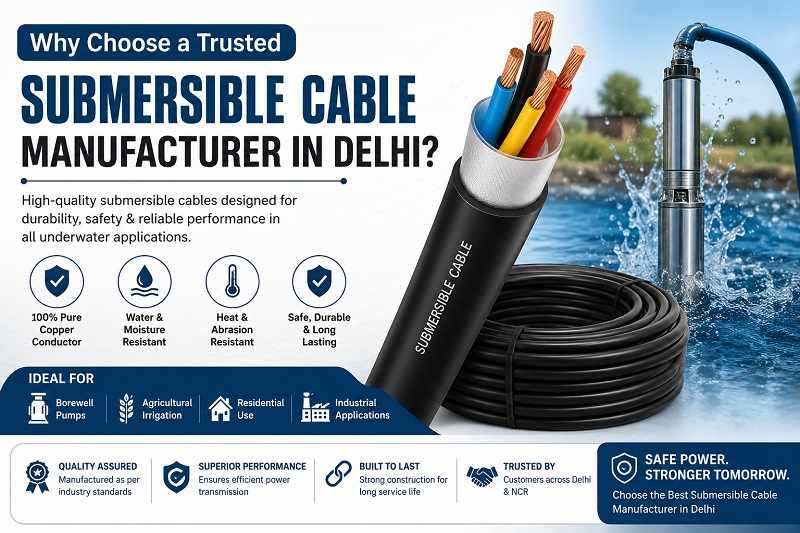 Why Choose a Trusted Submersible Cable Manufacturer in Delhi for Reliable Performance?